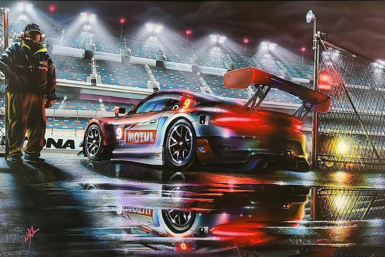 Porsche motorsports art by Nick Schultz